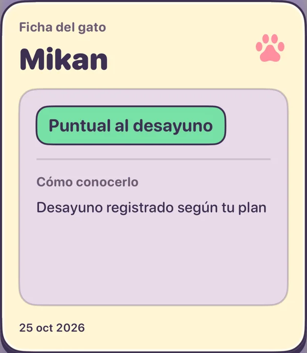 Una tarjeta de gato de KittyYard
