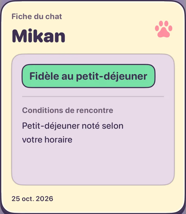 Une carte de chat dans KittyYard